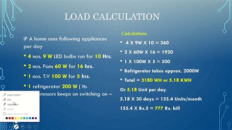 How to calculate electrical load for home 